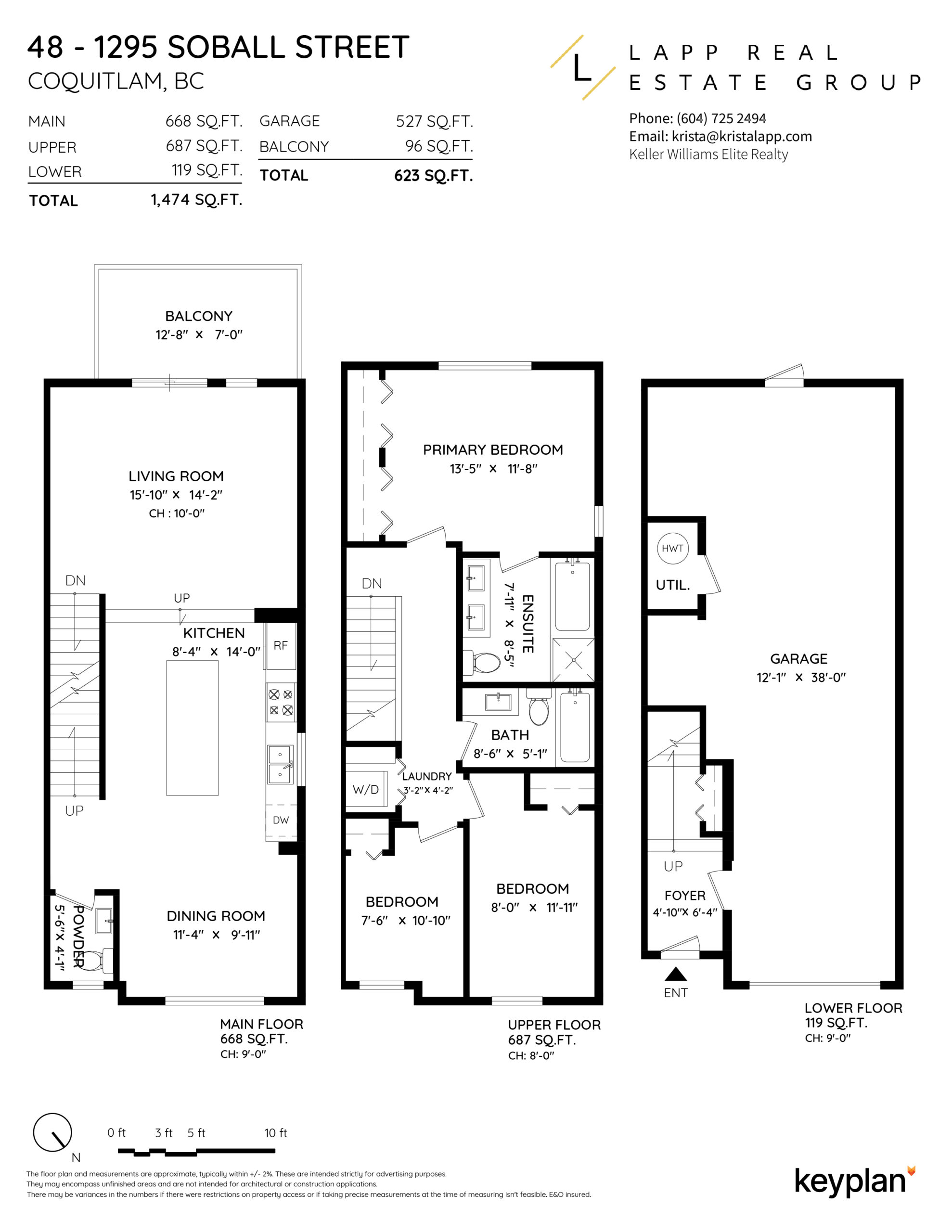Floor plan Burke Mountain Townhome For Sale 48 1295 Soball St Coquitlam Krista Lapp